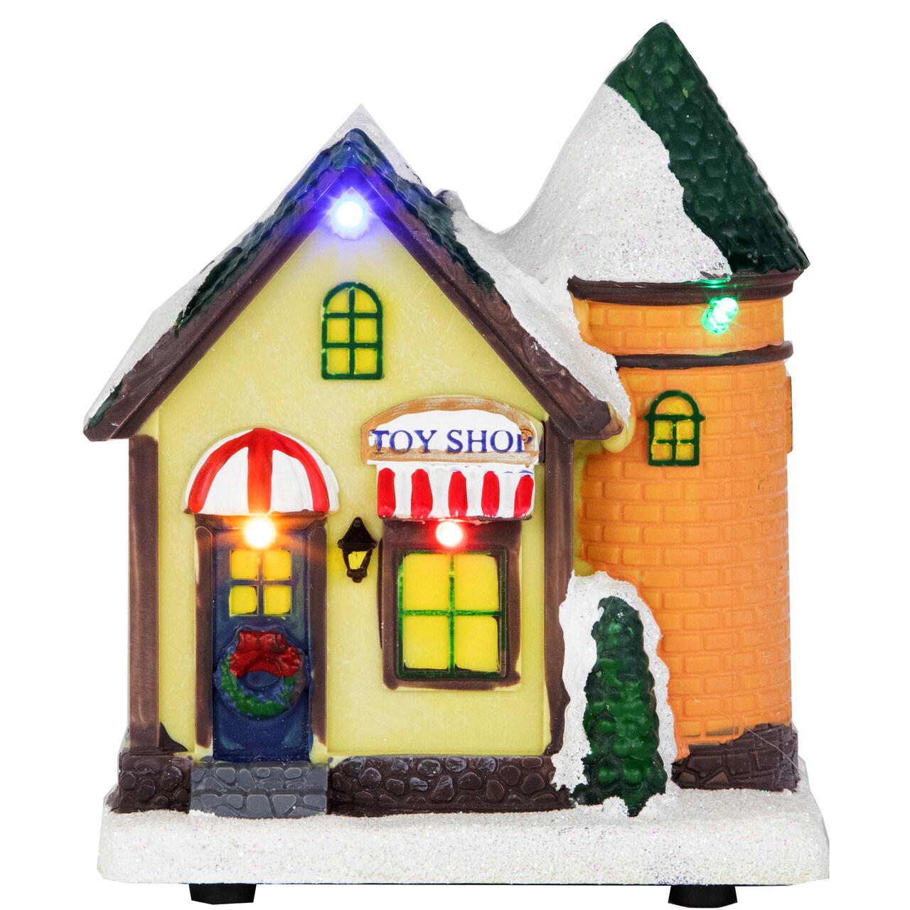 Northlight 5&#x22; Led Lighted Snowy Toy Shop Christmas Village Display Piece